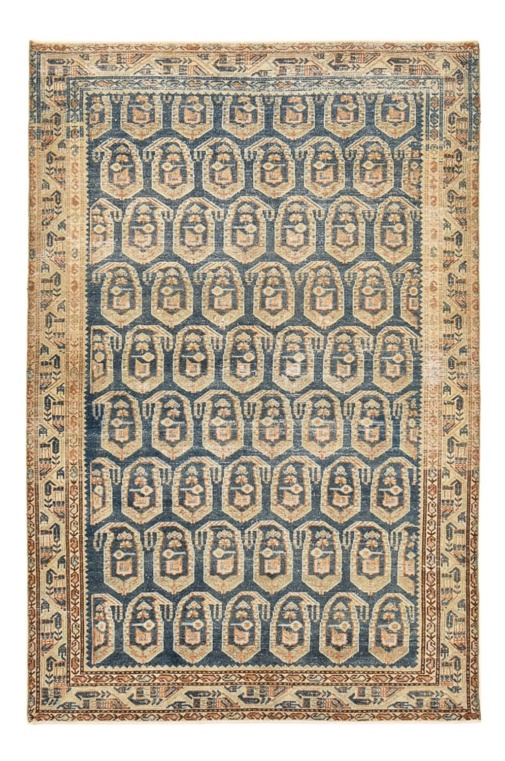 Vintage tæppe - 203 x 130 cm - sand