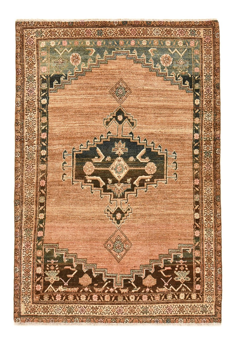 Vintage tæppe - 186 x 126 cm - lysrød