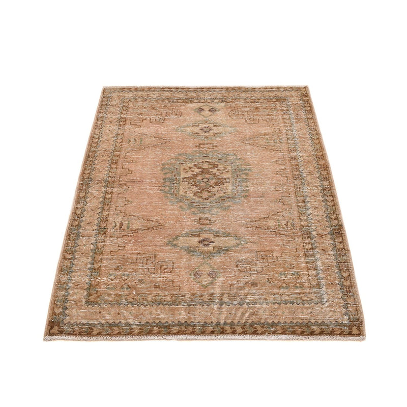 Vintage tæppe - 158 x 107 cm - mørk beige