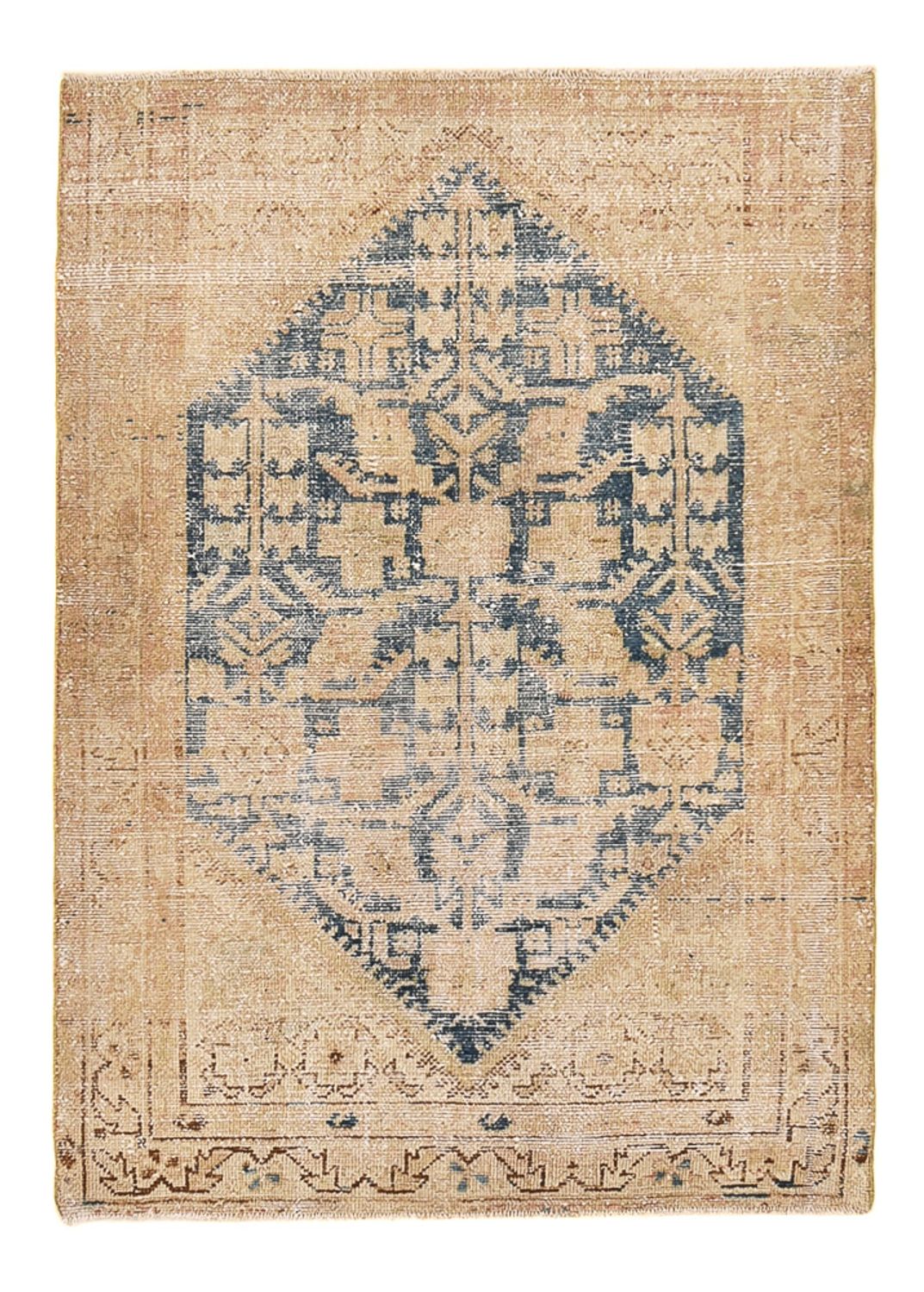 Vintage tæppe - 148 x 108 cm - blå