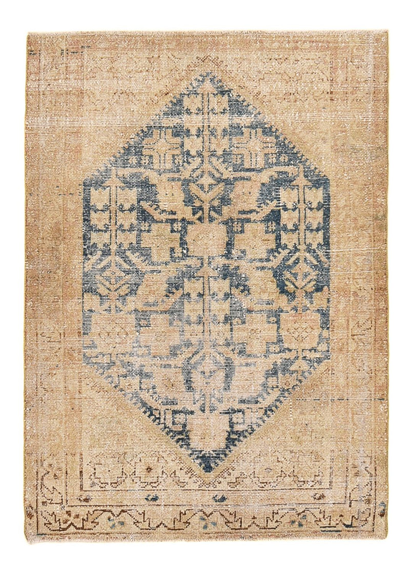 Vintage tæppe - 148 x 108 cm - blå