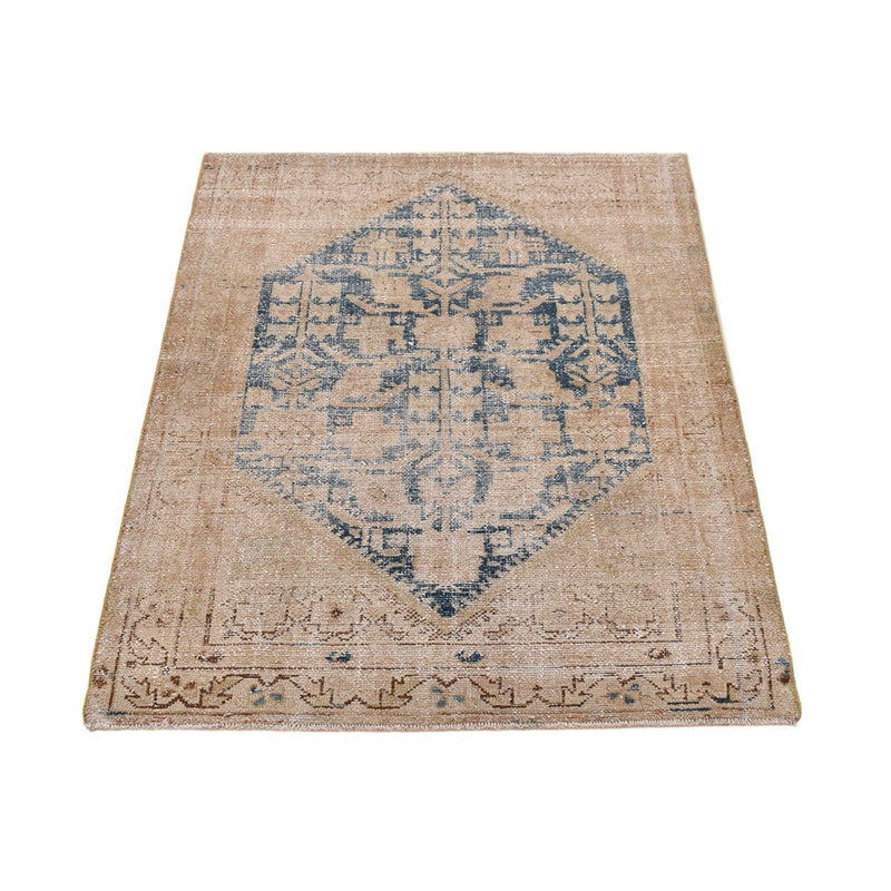 Vintage tæppe - 148 x 108 cm - blå