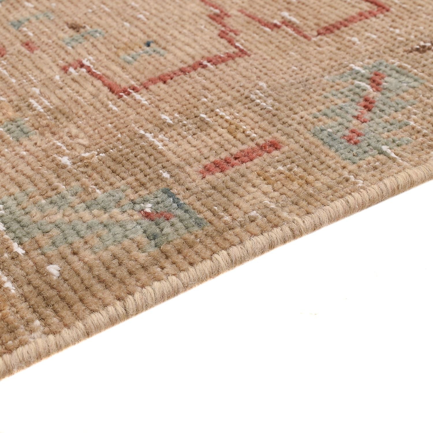 Vintage tæppe - 152 x 103 cm - mørk beige