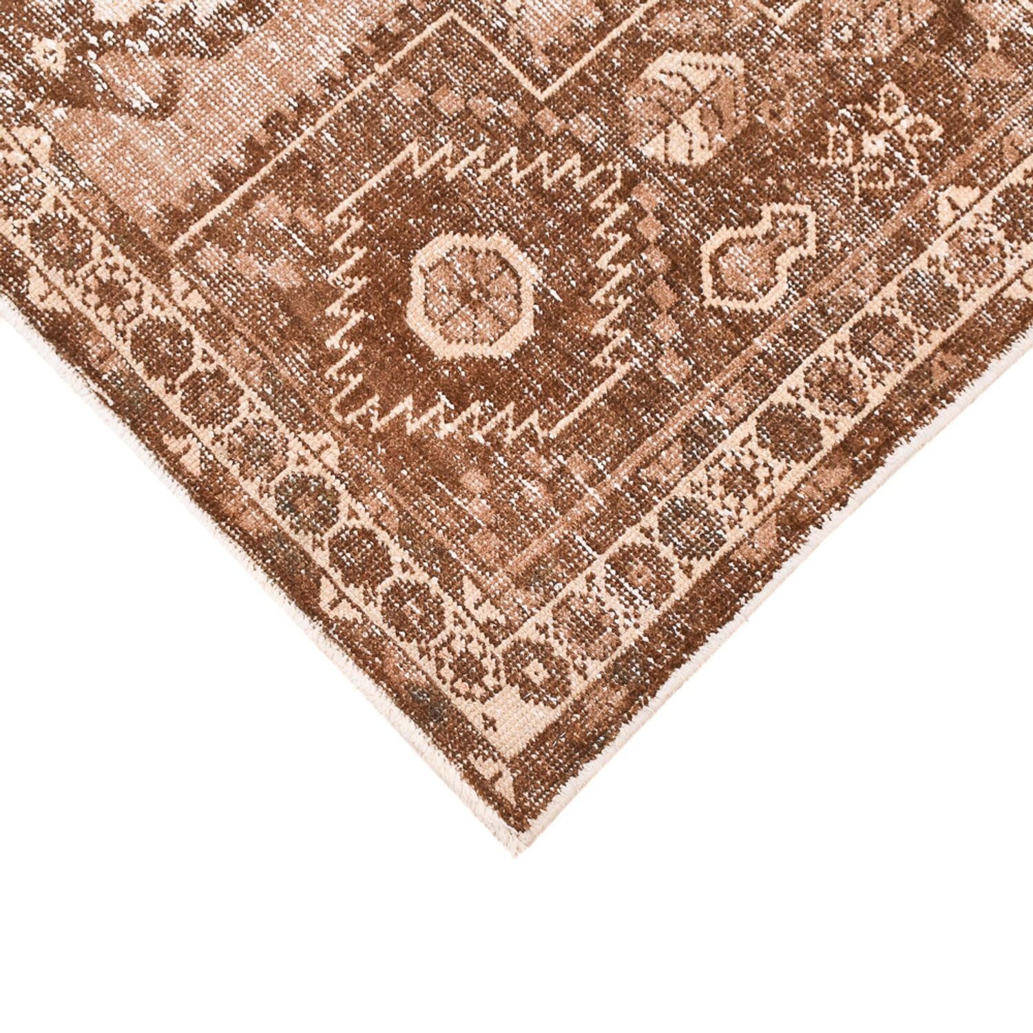 Vintage tæppe - 175 x 122 cm - mørk beige