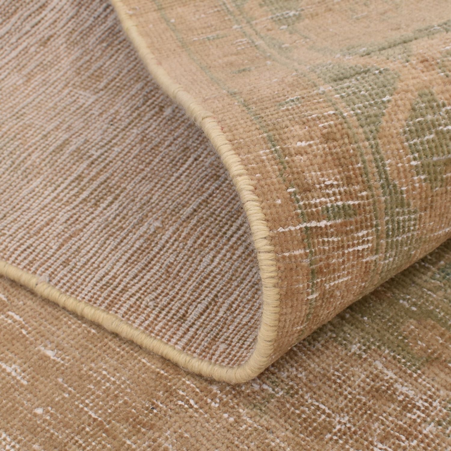 Vintage tæppe - 206 x 145 cm - mørk beige