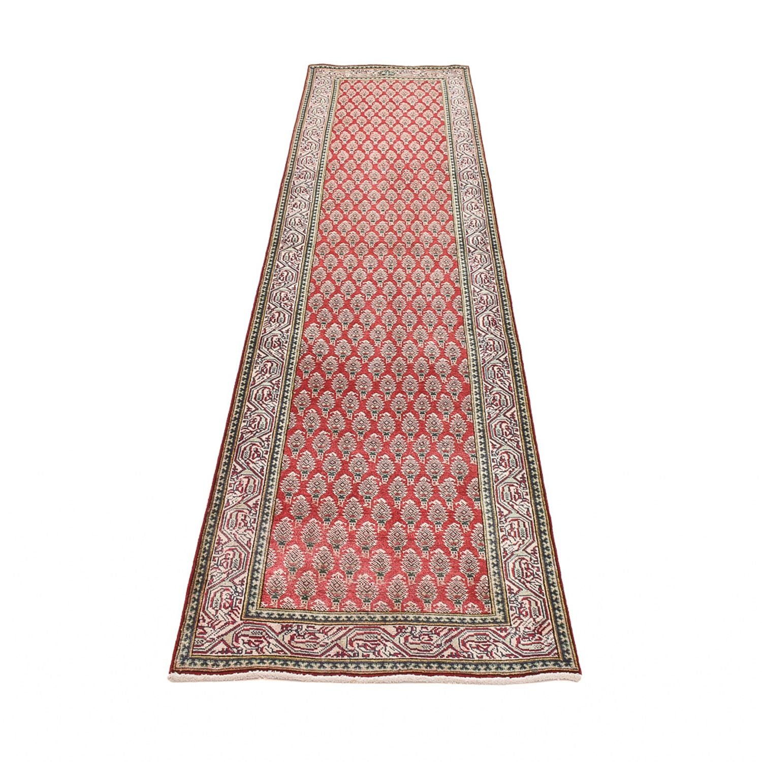 Løber Persisk tæppe - Tabriz - 340 x 83 cm - rød