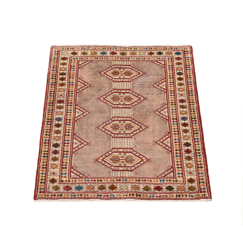 Turkaman-tæppe - 78 x 64 cm - pink
