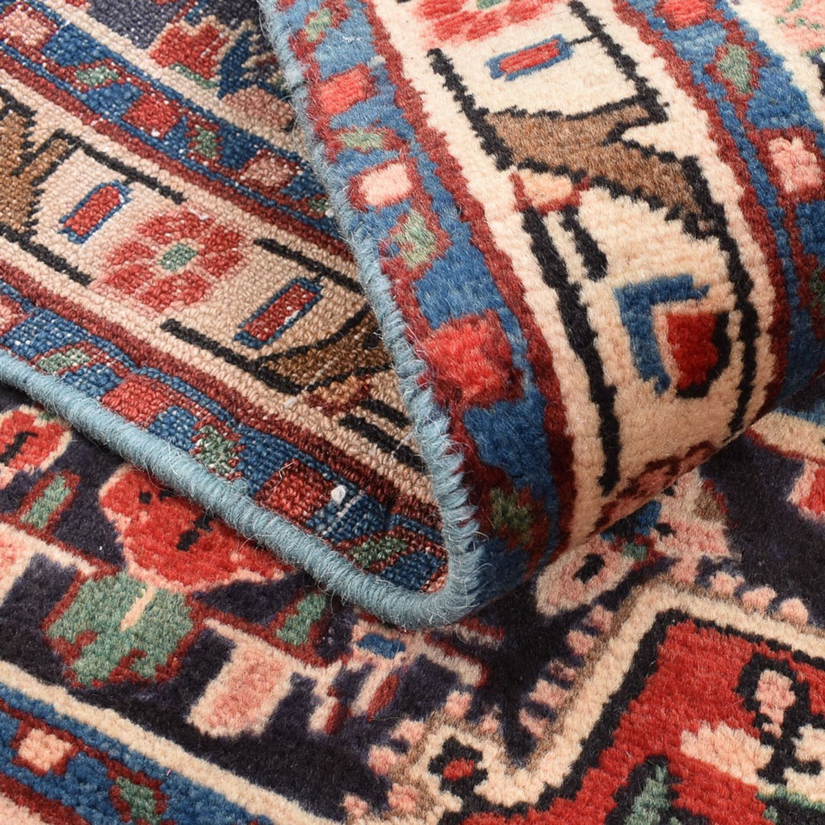 Persisk tæppe - Nomadisk - 96 x 65 cm - mørkeblå