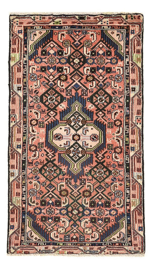Persisk tæppe - Nomadisk - 93 x 53 cm - lysrød