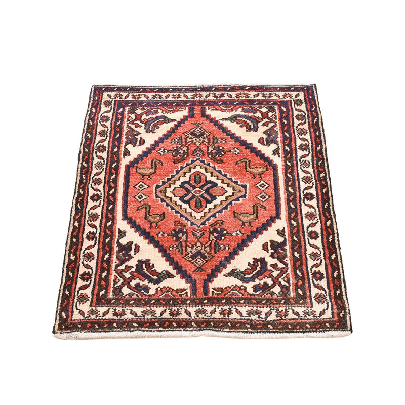 Persisk tæppe - Nomadisk - 92 x 68 cm - lysrød