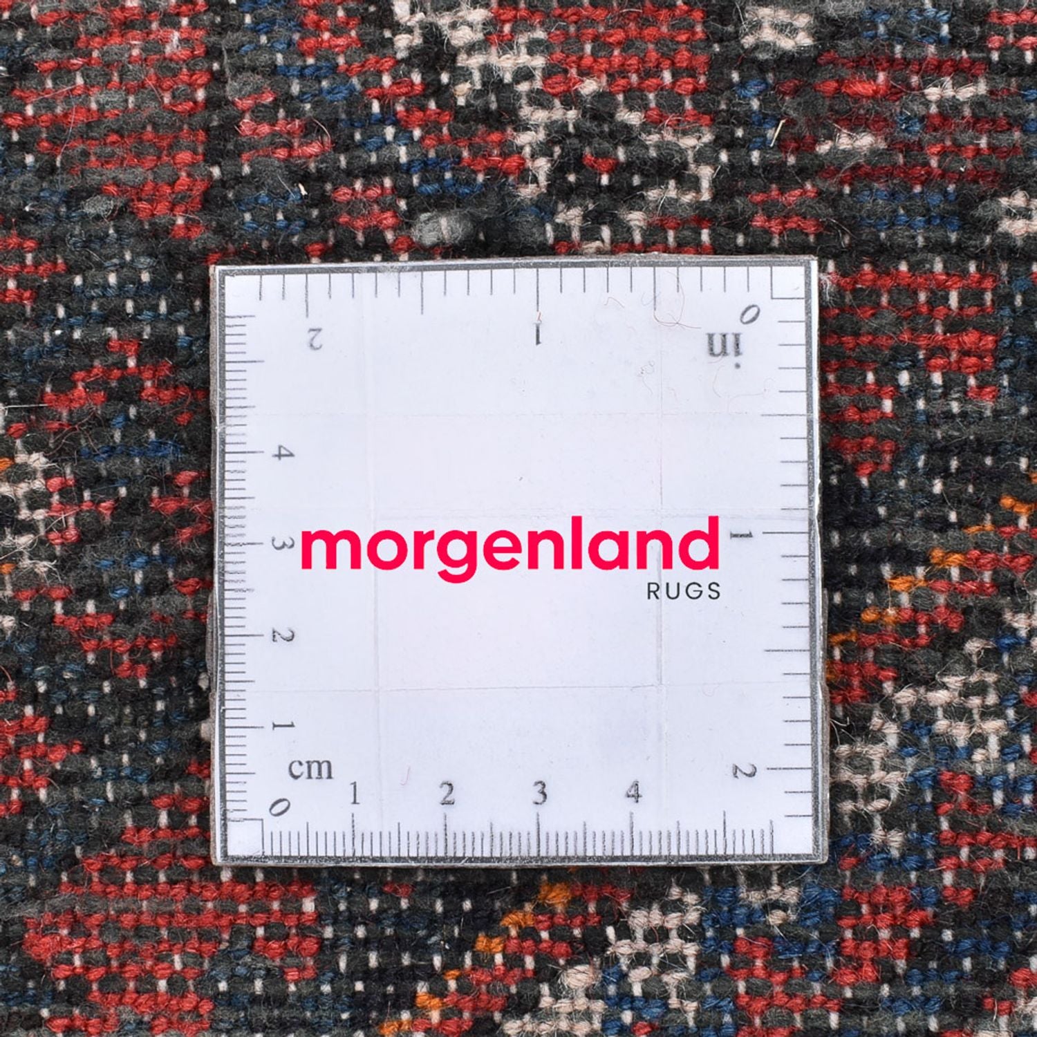 Persisk tæppe - Nomadisk - 93 x 49 cm - mørkerød