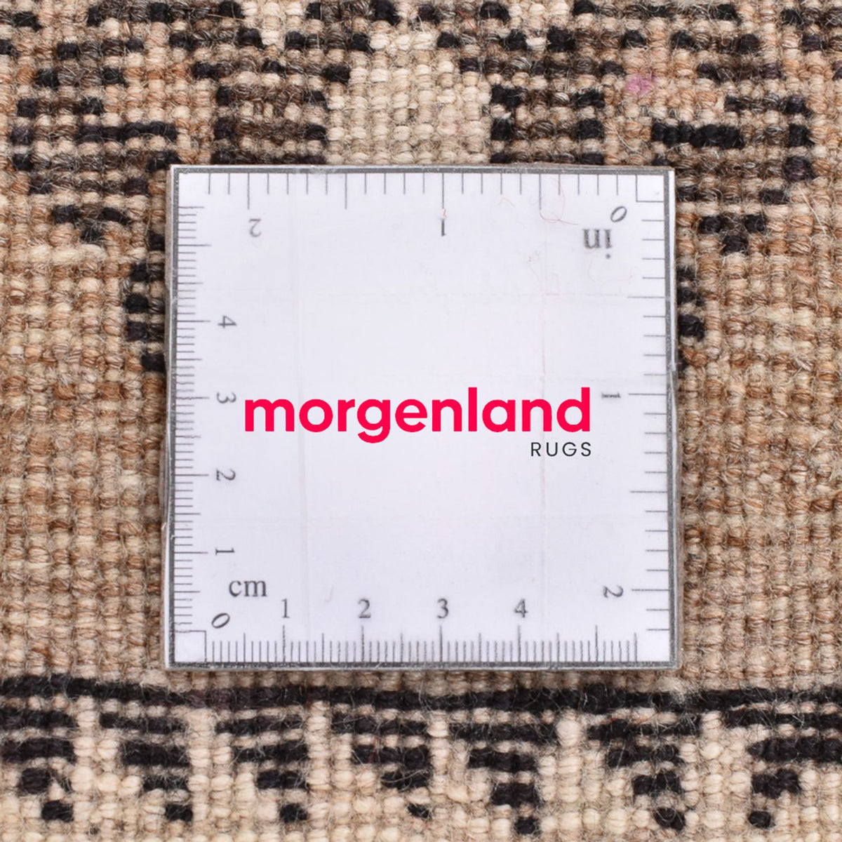 Persisk tæppe - Nomadisk - 56 x 53 cm - lys beige