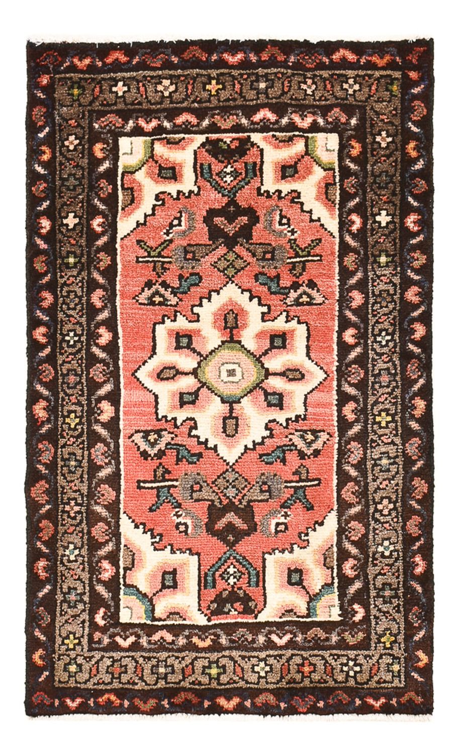 Persisk tæppe - Nomadisk - 87 x 53 cm - lysrød