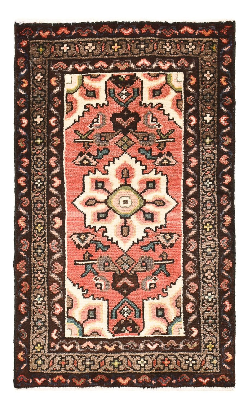 Persisk tæppe - Nomadisk - 87 x 53 cm - lysrød