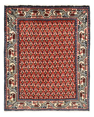 Persisk tæppe - Nomadisk - 70 x 60 cm - rød