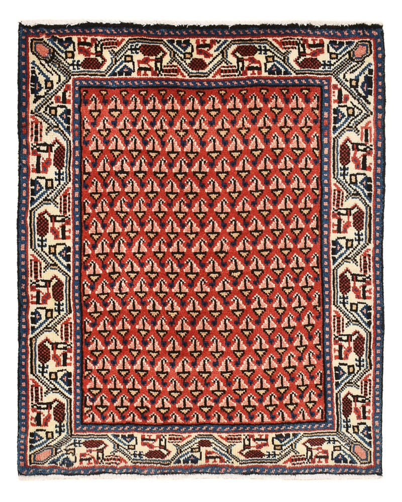 Persisk tæppe - Nomadisk - 70 x 60 cm - rød