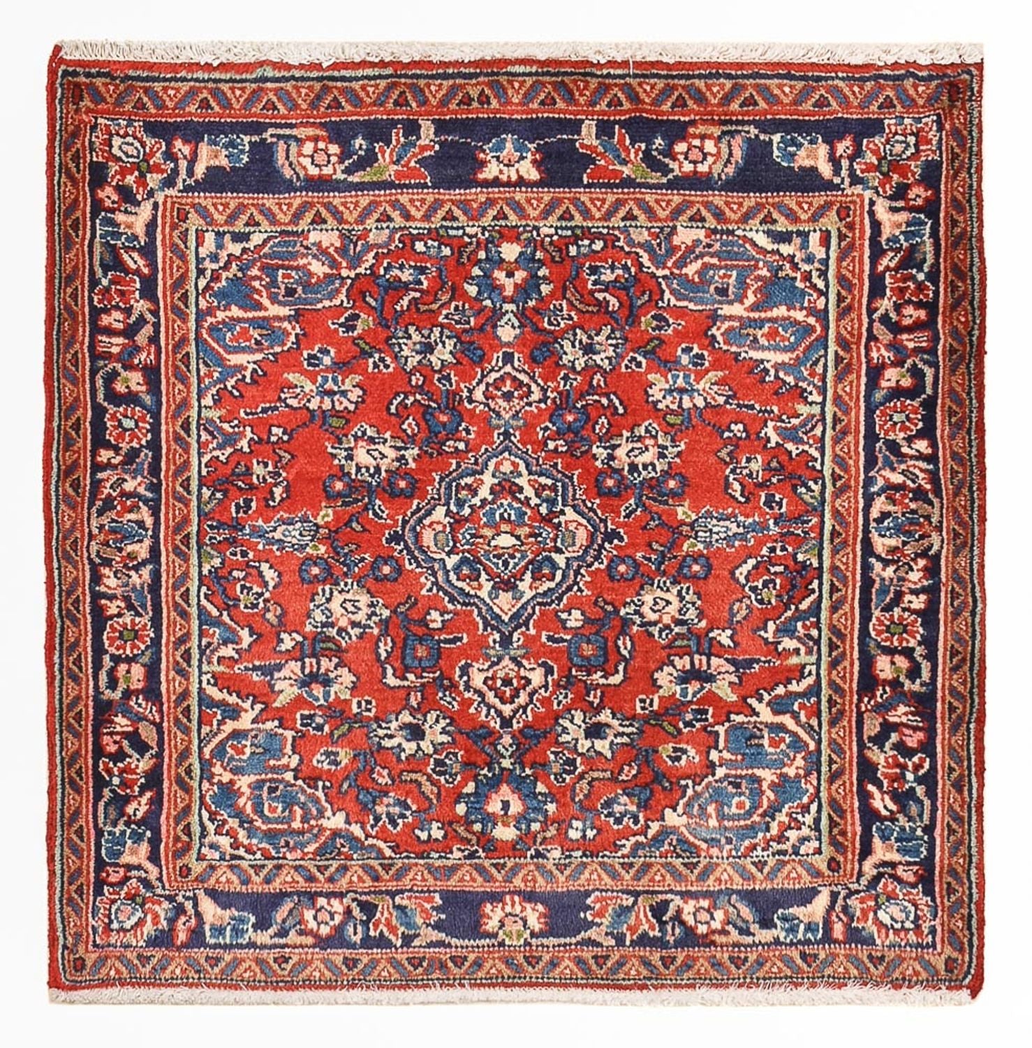 Persisk tæppe - Nomadisk firkantet  - 67 x 67 cm - rød