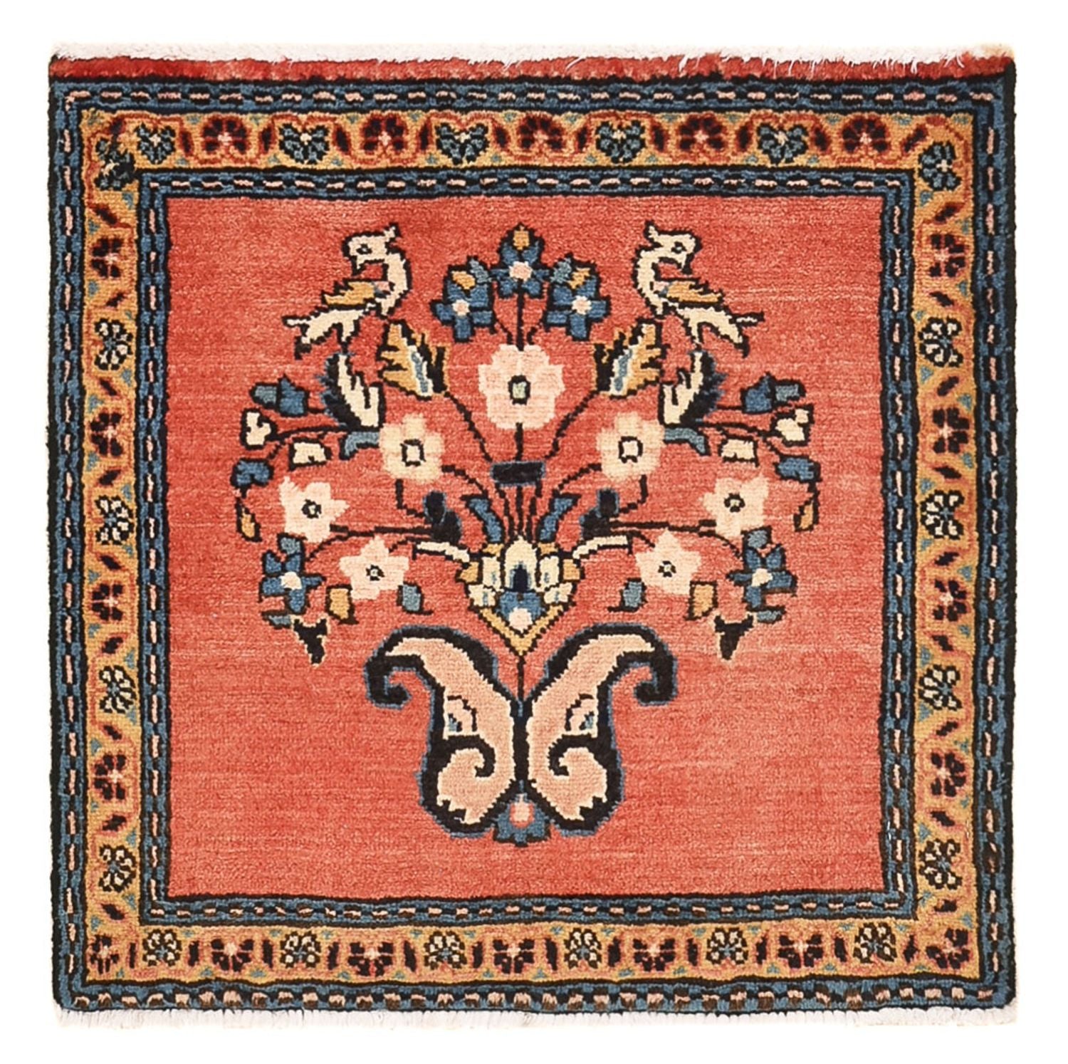 Persisk tæppe - Nomadisk - 50 x 49 cm - rød