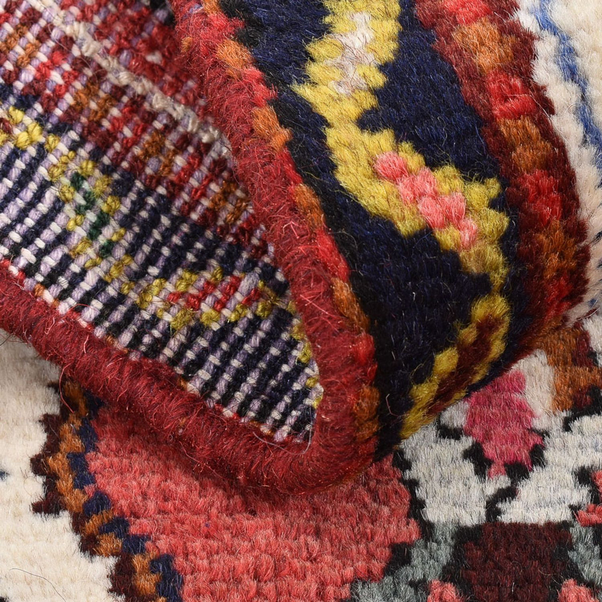 Persisk tæppe - Nomadisk firkantet  - 65 x 65 cm - rød