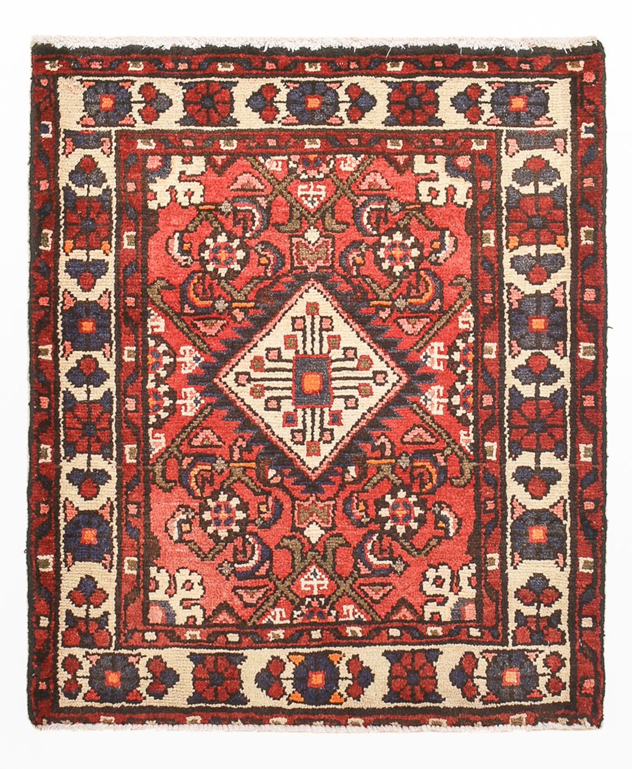 Persisk tæppe - Nomadisk - 80 x 66 cm - rød
