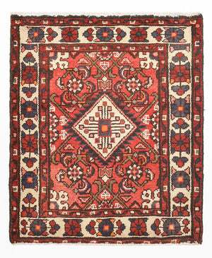 Persisk tæppe - Nomadisk - 80 x 66 cm - rød