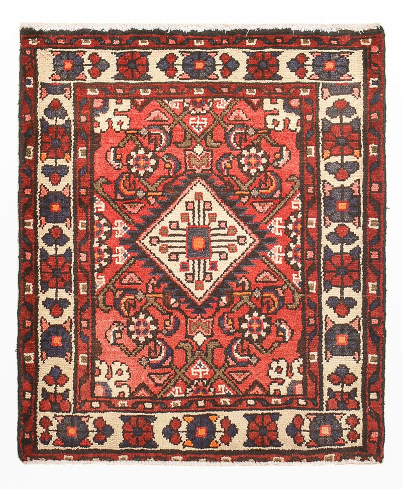 Persisk tæppe - Nomadisk - 80 x 66 cm - rød