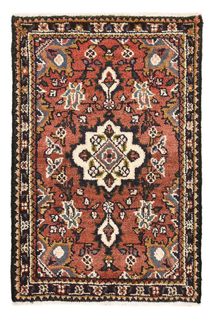 Persisk tæppe - Nomadisk - 85 x 58 cm - lysrød