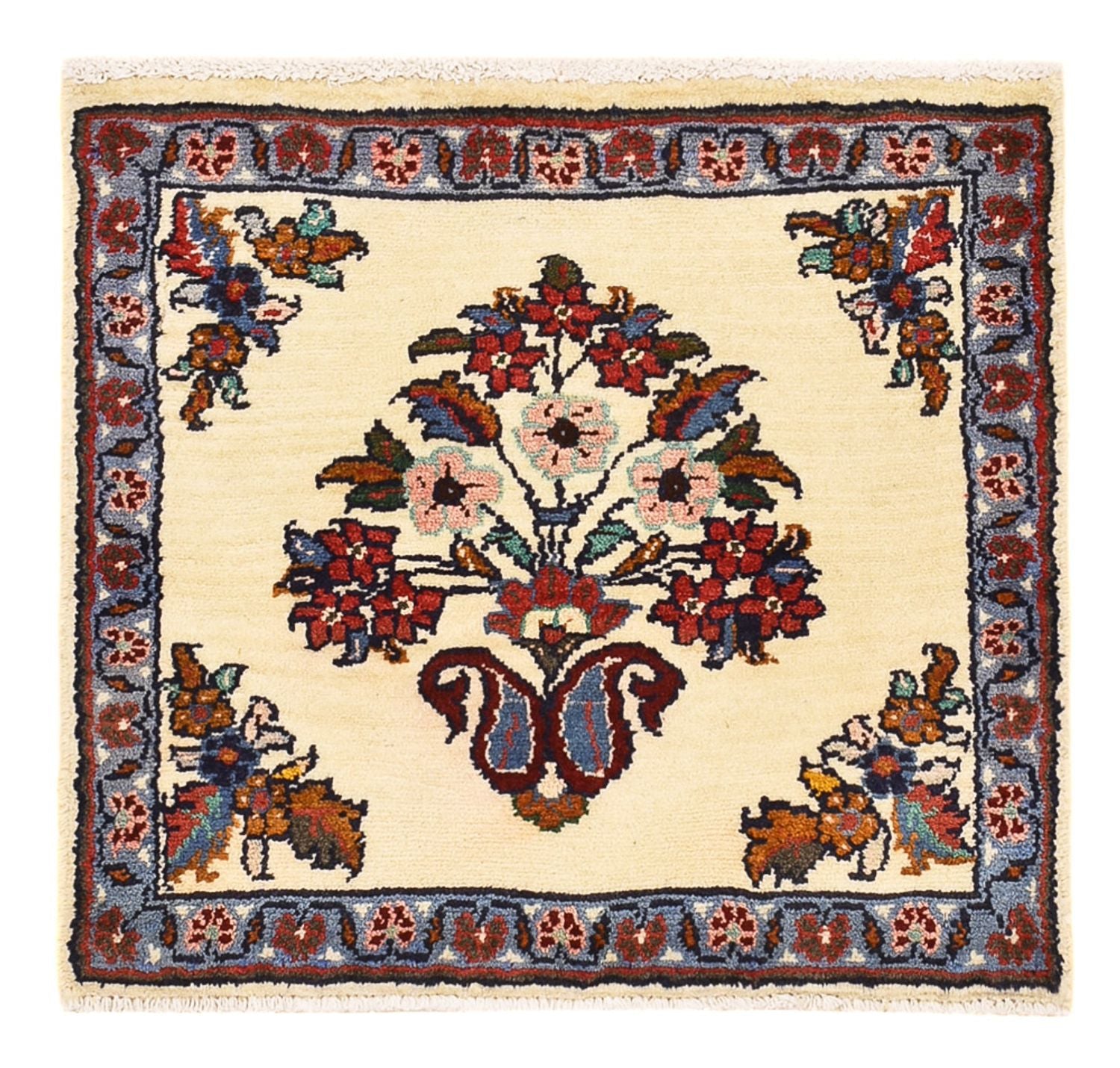 Persisk tæppe - Nomadisk - 51 x 51 cm - flerfarvet