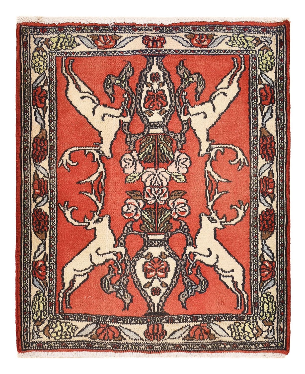 Persisk tæppe - Nomadisk - 78 x 67 cm - rød