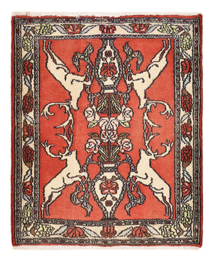 Persisk tæppe - Nomadisk - 78 x 67 cm - rød