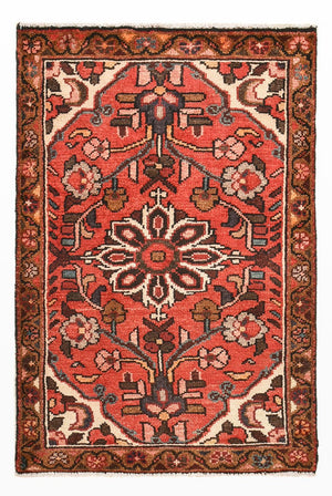 Persisk tæppe - Nomadisk - 89 x 59 cm - rød