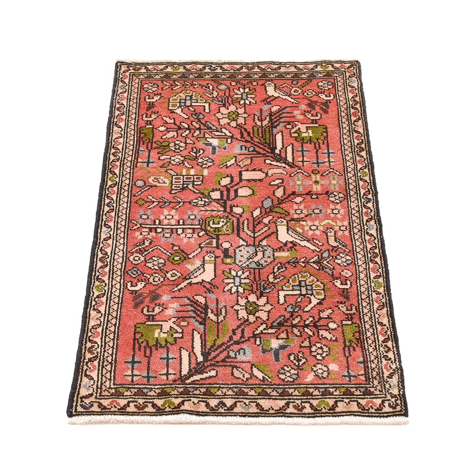 Persisk tæppe - Nomadisk - 94 x 54 cm - rød