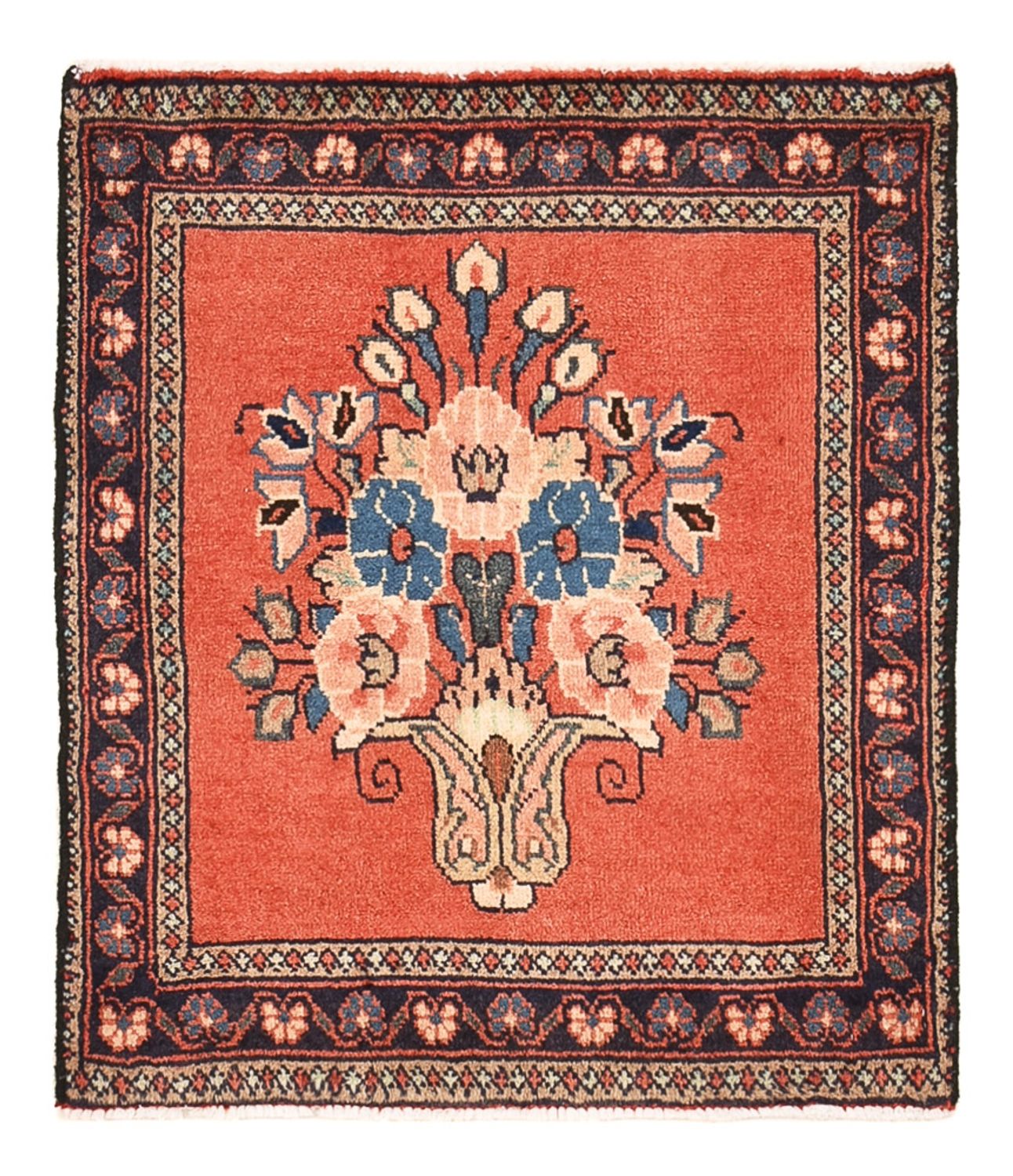 Persisk tæppe - Nomadisk - 55 x 49 cm - rød
