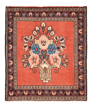 Persisk tæppe - Nomadisk - 55 x 49 cm - rød
