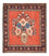 Persisk tæppe - Nomadisk - 55 x 49 cm - rød