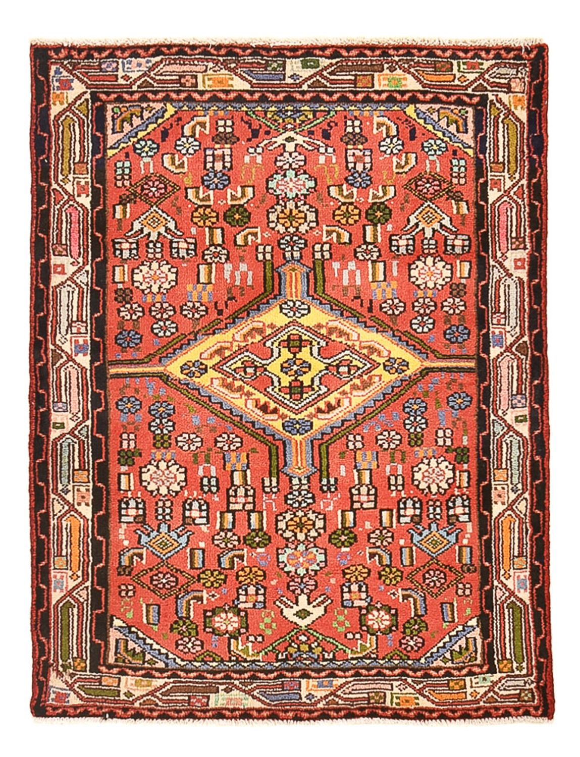 Persisk tæppe - Nomadisk - 105 x 80 cm - rød