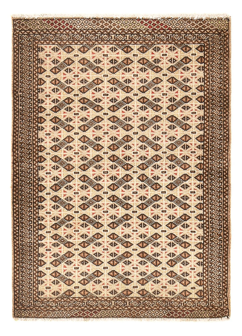 Turkaman-tæppe - 117 x 84 cm - sand