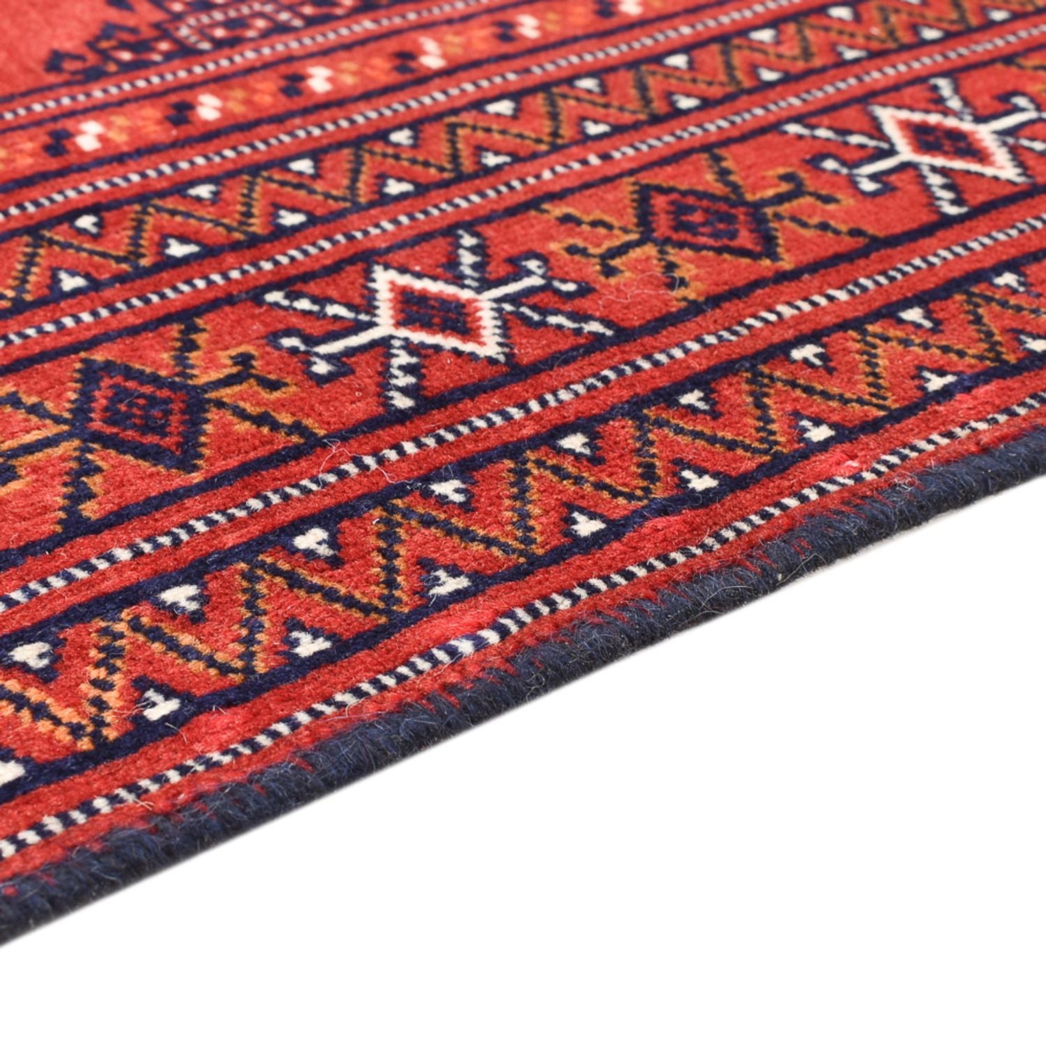 Turkaman-tæppe - 109 x 88 cm - rød