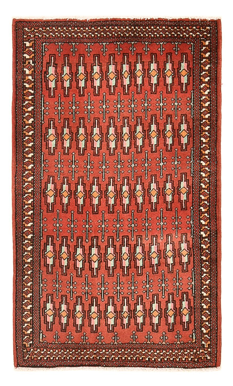 Turkaman-tæppe - 127 x 73 cm - rød