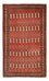 Turkaman-tæppe - 127 x 73 cm - rød
