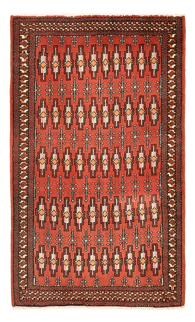 Turkaman-tæppe - 127 x 73 cm - rød
