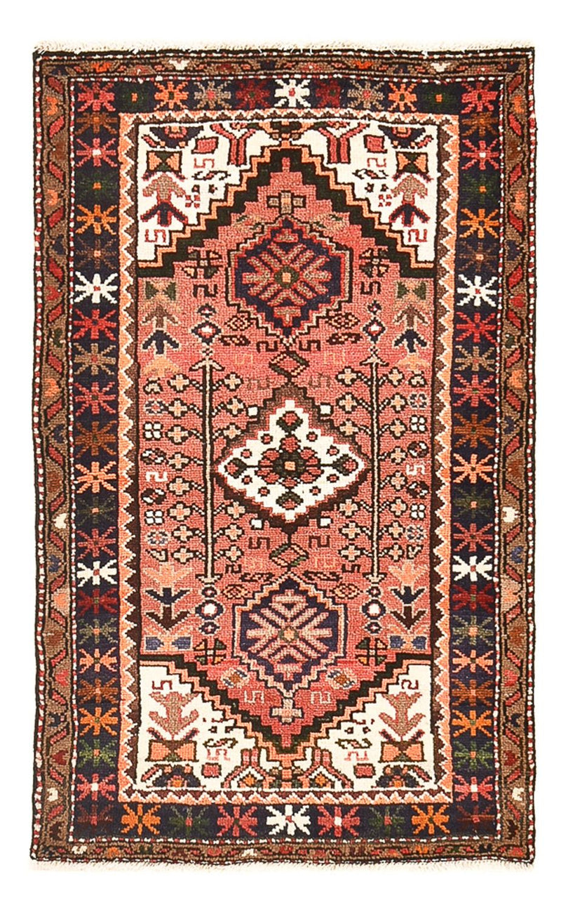 Persisk tæppe - Bijar - 127 x 78 cm - lysrød