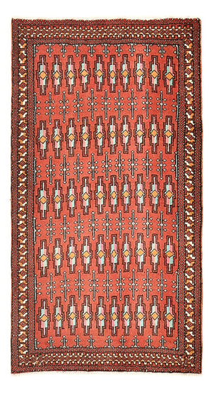 Turkaman-tæppe - 129 x 71 cm - rød