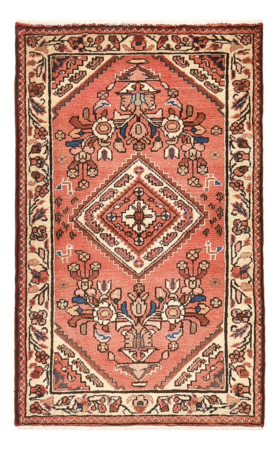 Persisk tæppe - Nomadisk - 121 x 76 cm - lysrød