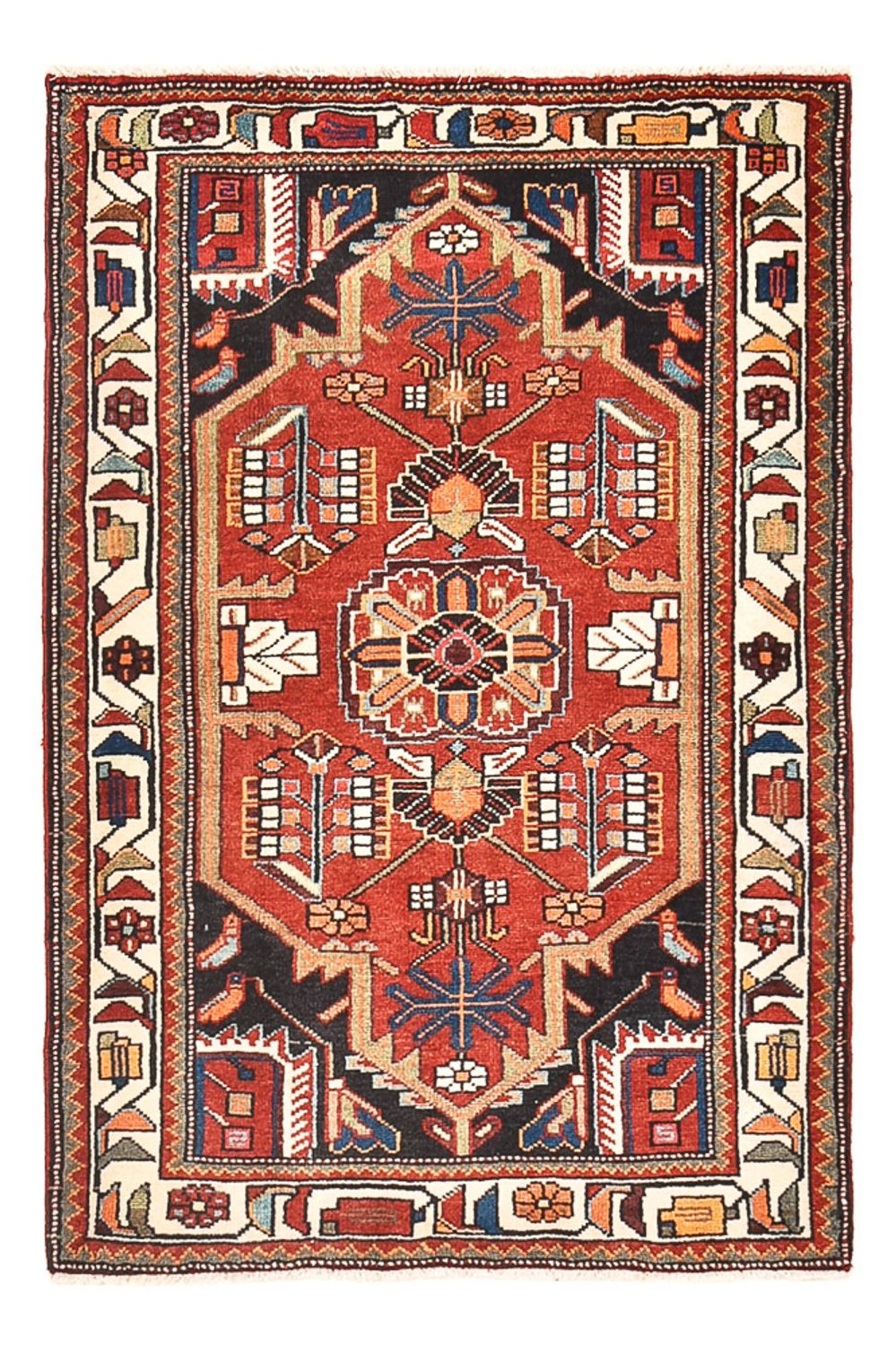 Persisk tæppe - Nomadisk - 137 x 92 cm - rød