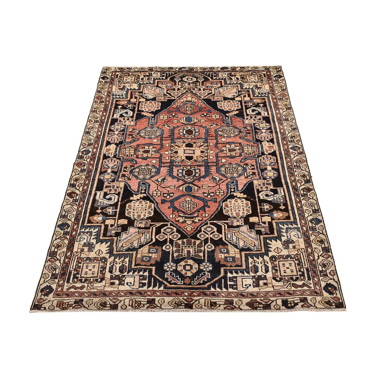 Persisk tæppe - Nomadisk - 207 x 127 cm - lysrød