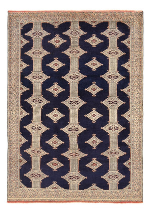 Turkaman-tæppe - 173 x 120 cm - mørkeblå