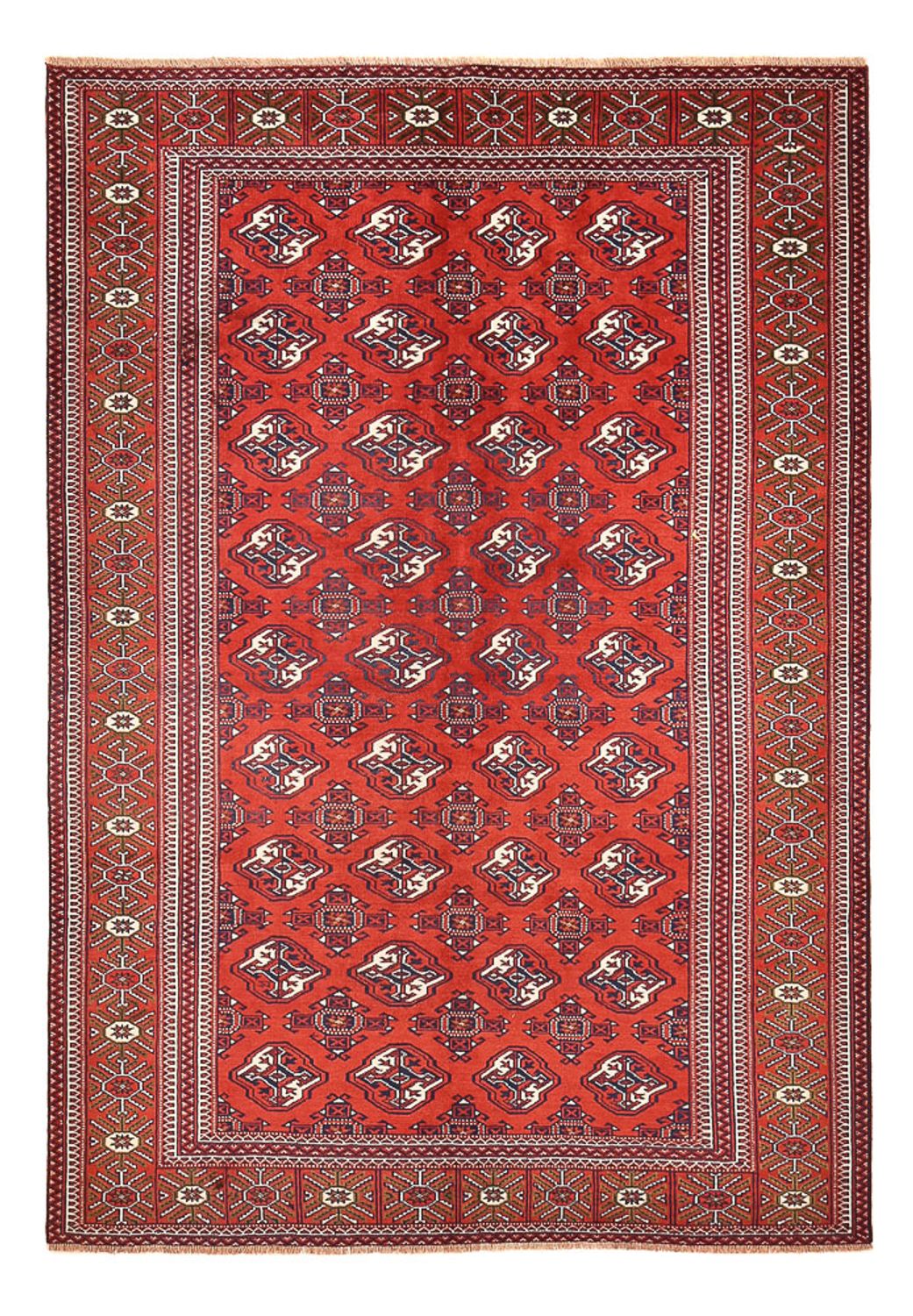 Turkaman-tæppe - 273 x 185 cm - rød