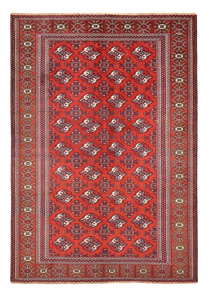 Turkaman-tæppe - 273 x 185 cm - rød