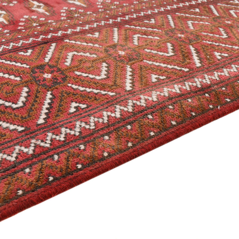 Turkaman-tæppe - 280 x 203 cm - lysrød